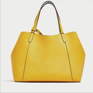 yellow bag zara